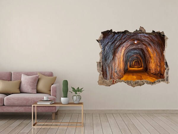 Hole in the wall decal Underground tunnel