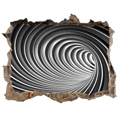 Hole in the wall decal Swirling tunnel space