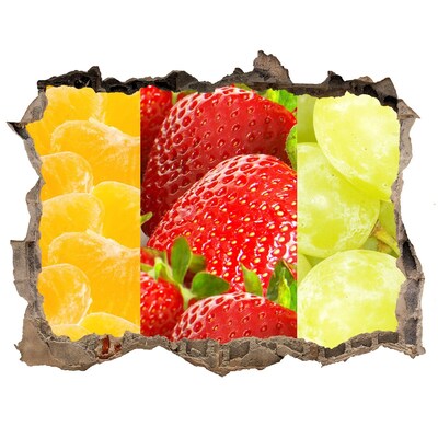 Hole in the wall decal Fruit paradise behind the wall