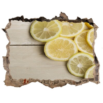 Hole in the wall sticker Lemons wood