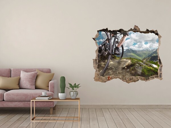 Hole wall sticker Mountain biking