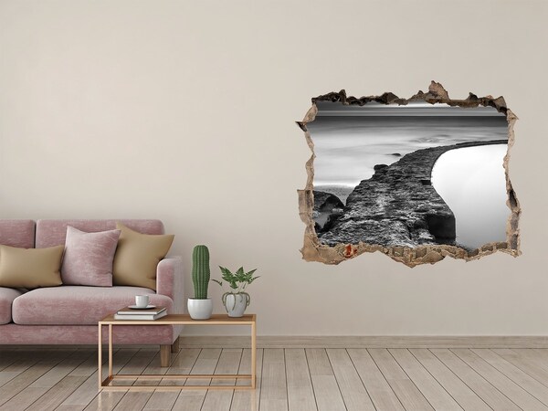 Hole in the wall sticker Stone boulevard by the sea