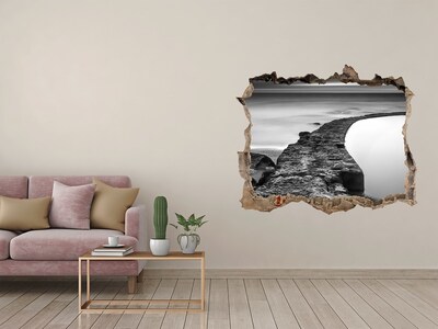 Hole in the wall sticker Stone boulevard by the sea