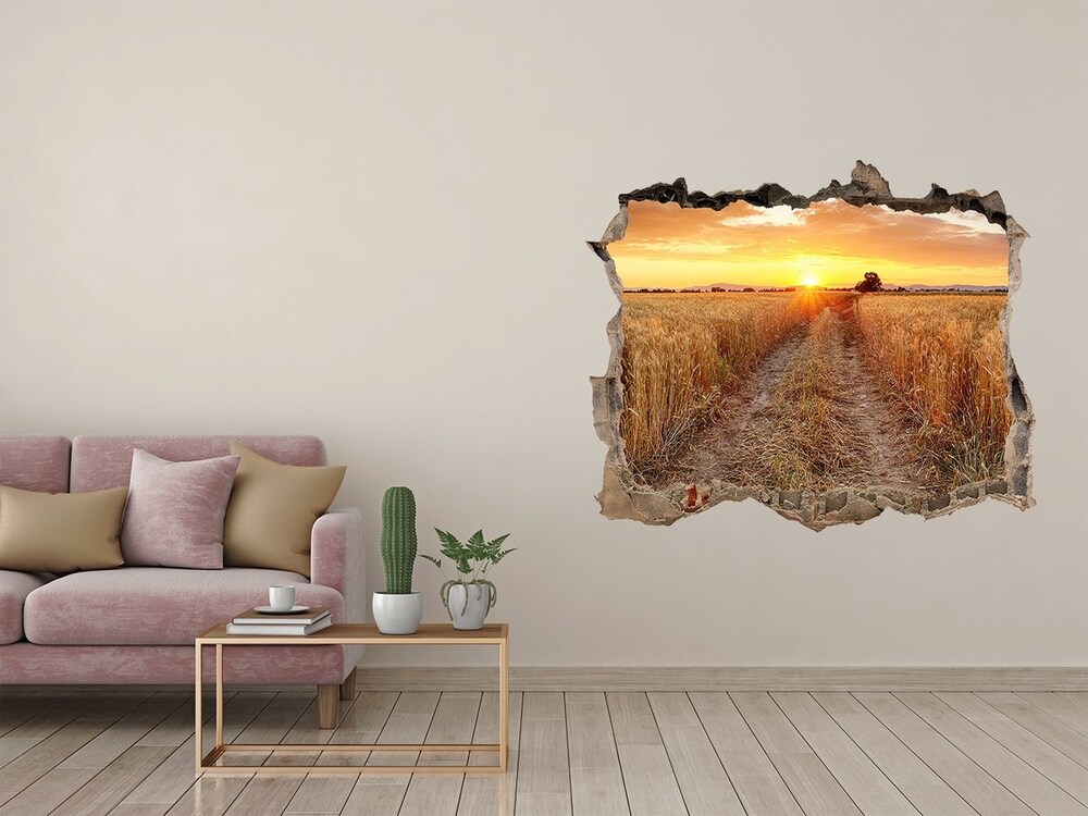 Hole in the wall decal Wheat field