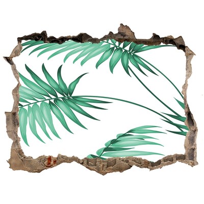 Hole wall sticker Tropical leaves