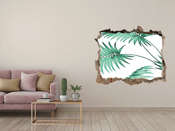 Hole wall sticker Tropical leaves