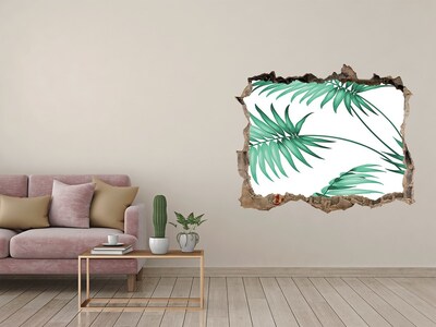 Hole wall sticker Tropical leaves