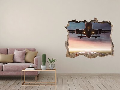 Hole wall sticker Airport at sunset