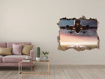 Hole wall sticker Starting plane