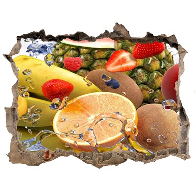 Hole wall sticker Fruit paradise behind the wall