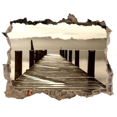 Hole wall sticker Wooden pier