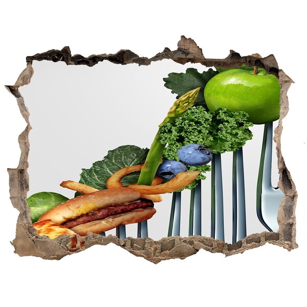 Hole in the wall sticker The culinary world behind the wall