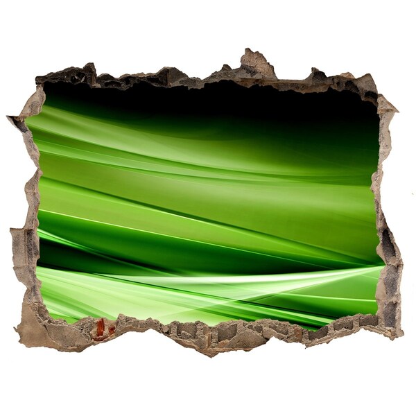 Hole wall sticker Green waves