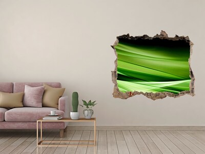 Hole wall sticker Green landscape behind the hole
