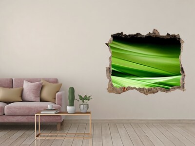 Hole wall sticker Green waves