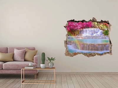 Hole wall sticker Waterfalls in the Garden of Eden
