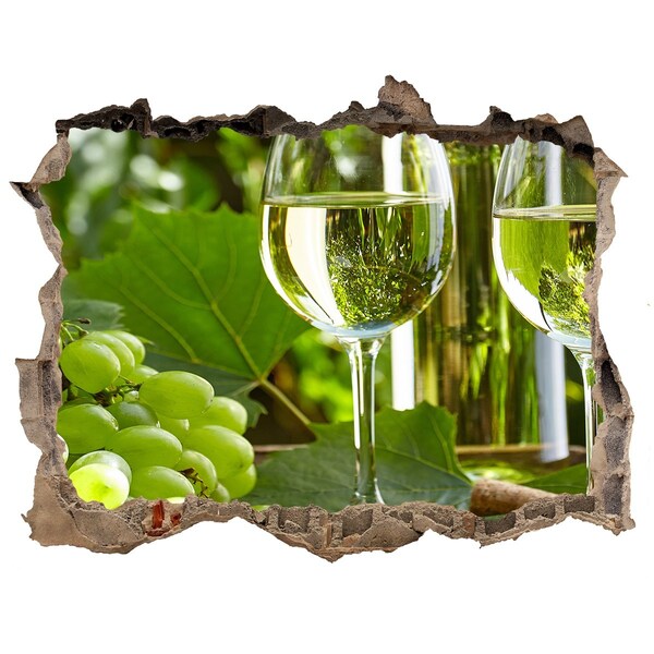 Hole in the wall decal White wine and fruit