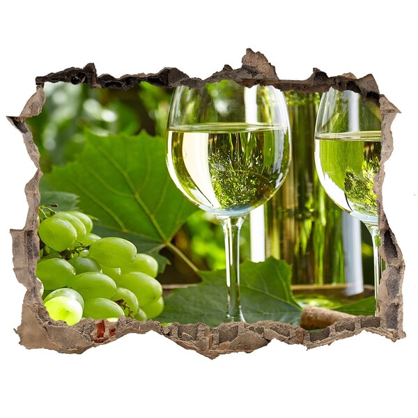 Hole in the wall decal Wine in the vineyard