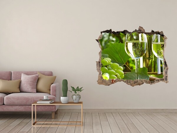 Hole in the wall decal White wine and fruit