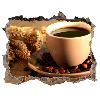 Hole in the wall sticker Coffee with beans