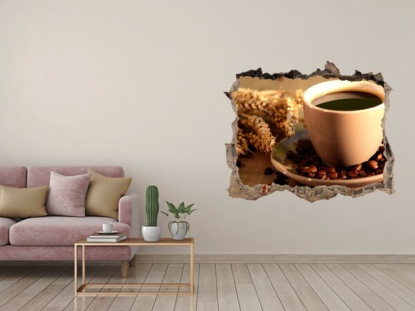 Hole in the wall sticker Coffee with beans