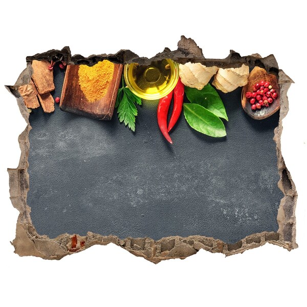 Hole in the wall decal Herbs and spices