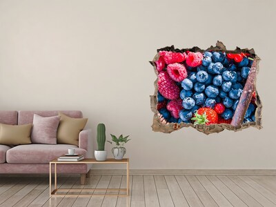 Hole in the wall decal Forest fruit basket