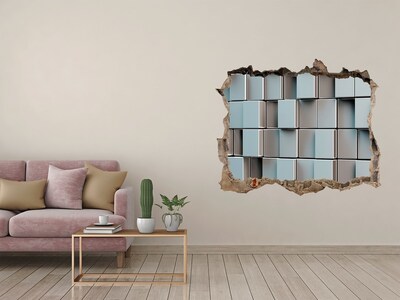 Hole wall sticker Modern brick wall