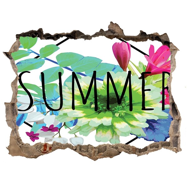 Hole wall sticker Summer's Floral Explosion