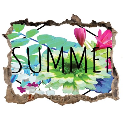Hole wall sticker Summer's Floral Explosion