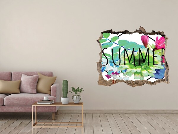 Hole wall sticker Summer's Floral Explosion