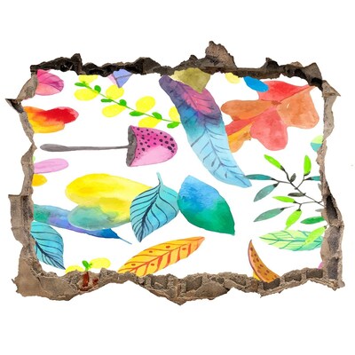 Hole wall sticker Flower Mural Through a Hole in the Wall