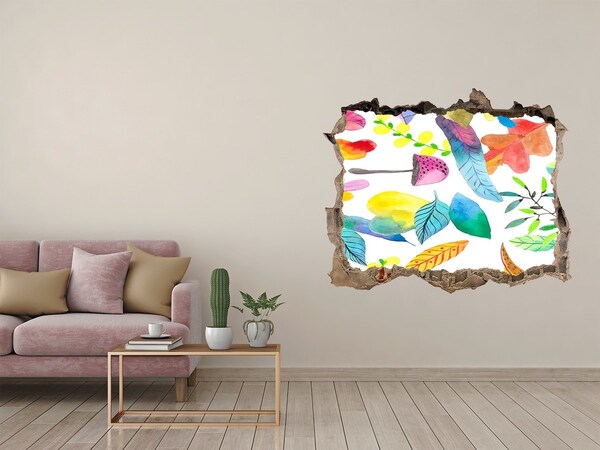 Hole wall sticker Floral pattern