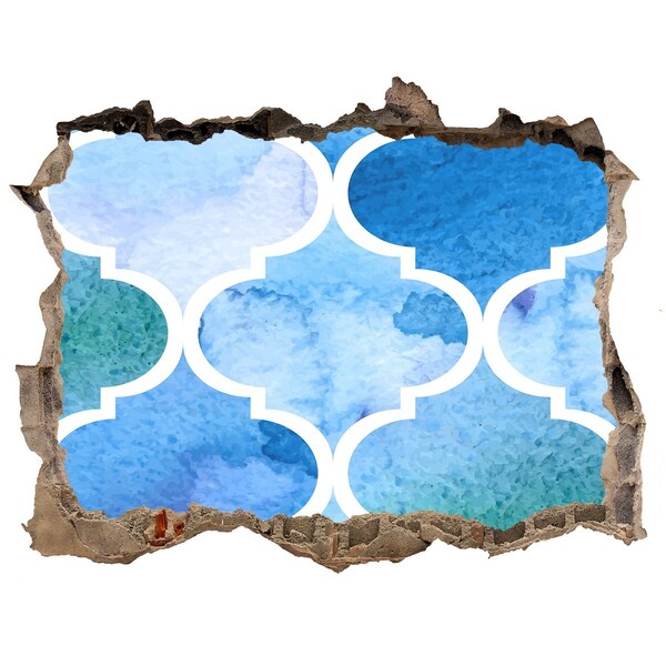 3D wall hole Sea mosaic in a wall hole