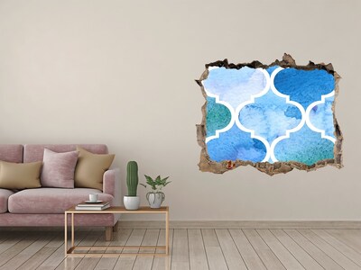 3D wall hole Sea mosaic in a wall hole