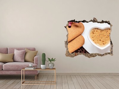 Hole wall sticker Coffee and gingerbread