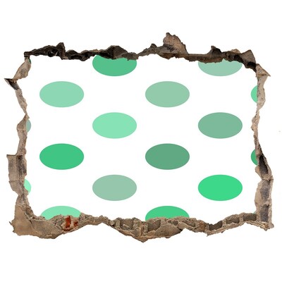 3D wall hole Green dots