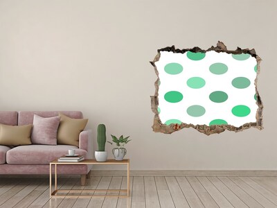 3D wall hole Green dots