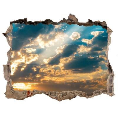 Hole wall sticker Sky with clouds at sunset