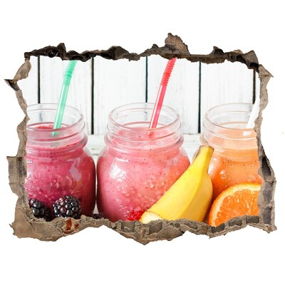 Hole wall sticker Fruit Smoothies at a Hole in the Wall