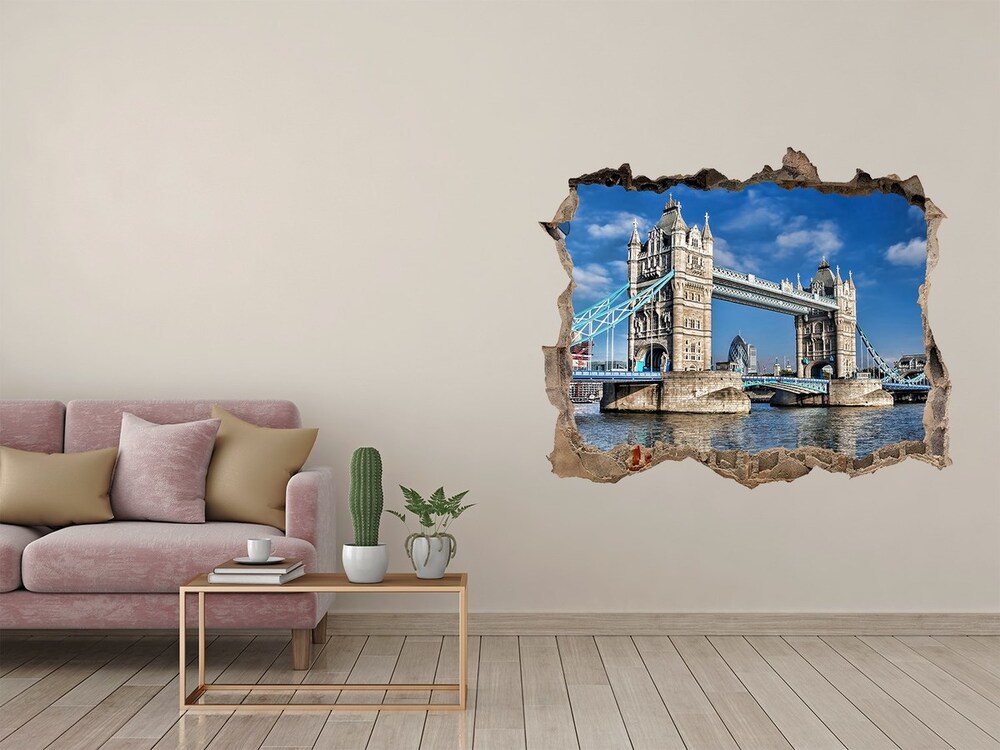 Hole wall sticker Tower Bridge London