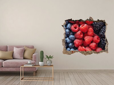 Hole in the wall sticker Forest fruits