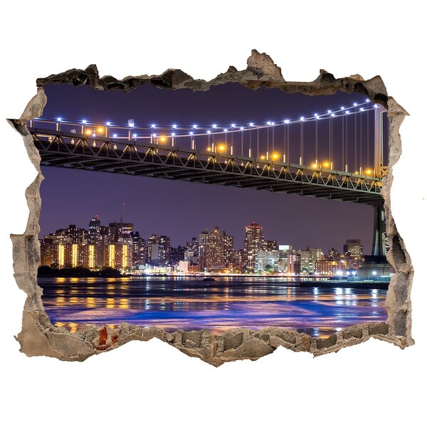 Hole in the wall sticker The bridge at night