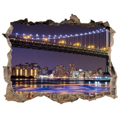 Hole in the wall sticker The bridge at night