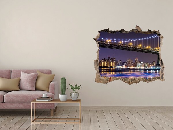 Hole in the wall sticker The bridge at night