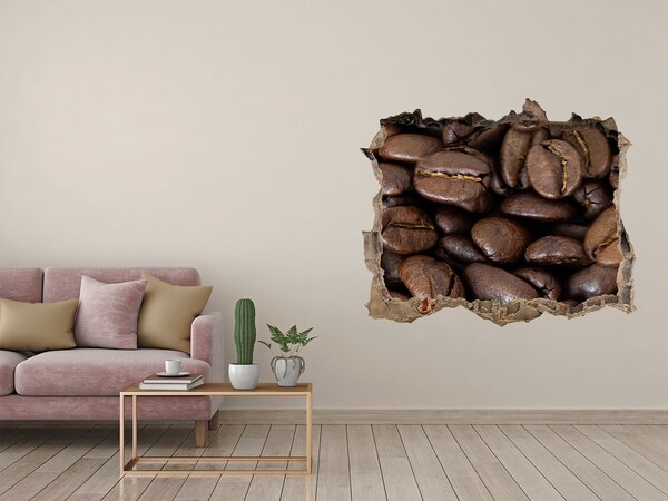 Hole in the wall decal Coffee beans