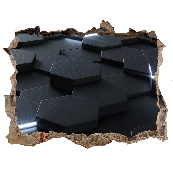 Hole wall sticker Modern space behind the walls