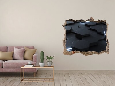 Hole wall sticker Modern space behind the walls