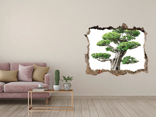 Hole in the wall sticker Bonsai in a hole in the wall