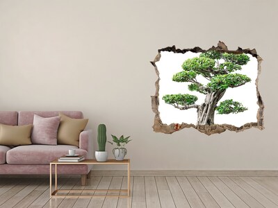 Hole in the wall sticker Bonsai in a hole in the wall